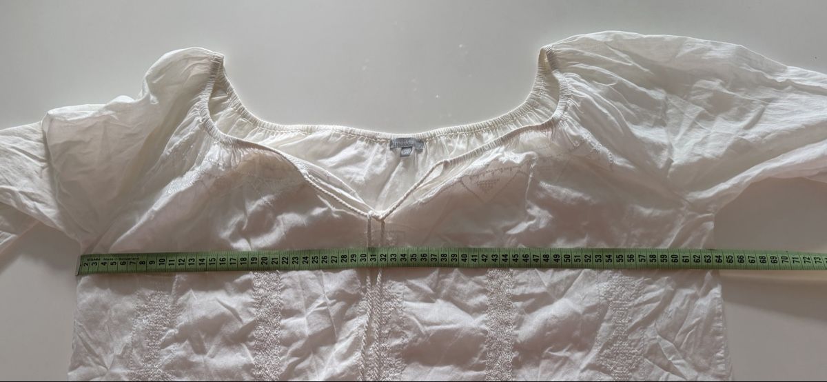 Camicette: Sommerbluse von Moddis, weiss, Grösse One Size – Usato da Grabs venduto da blueye57 3