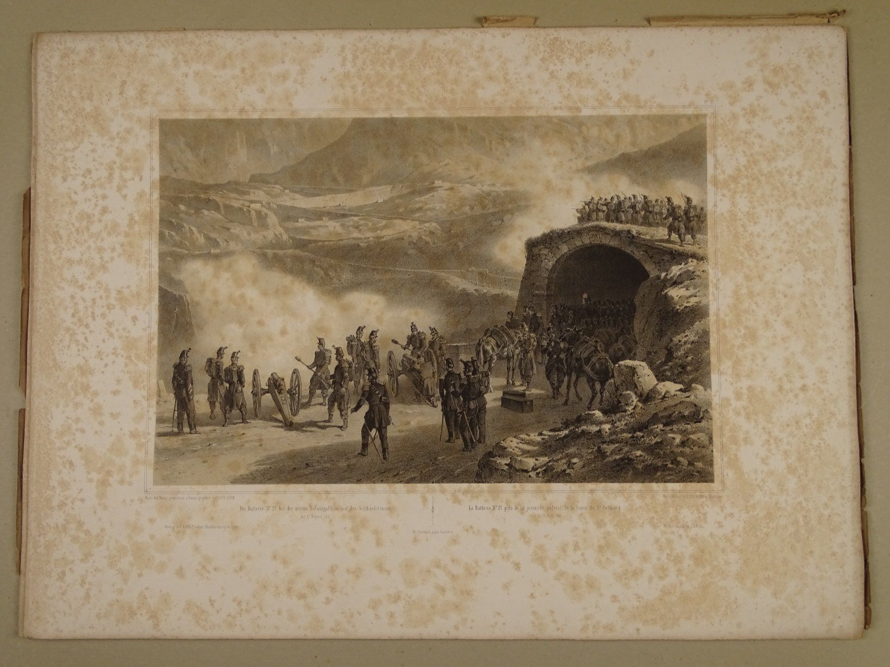 Stiche: TRUPPENZUSAMMENZUG 1861, 16 LITHOGRAPHIEN – Gebraucht aus Grüningen von Kartensammler 8