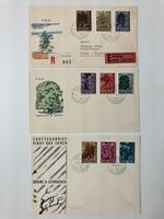 1958/60, 3 vers. FDC's, Bäume und Sträucher, KP 185.--