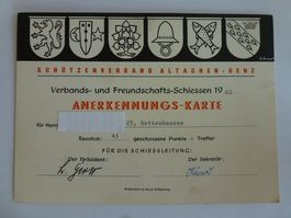Schützenverband Altachen- Oenz 1962