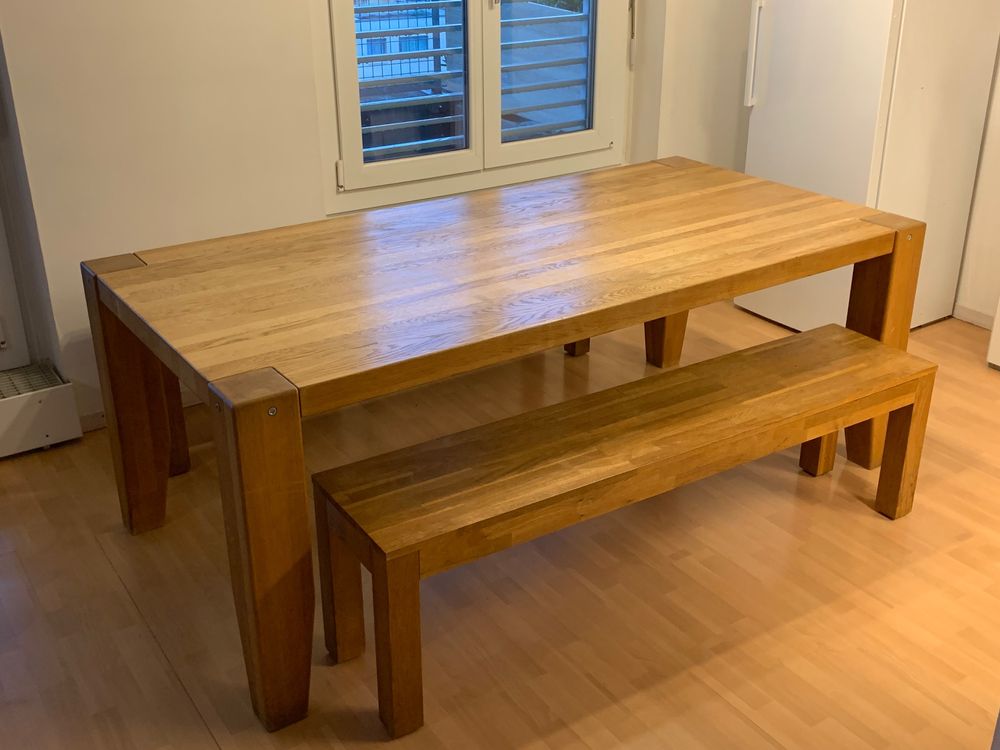 Table de salle à mangé avec 2 bancs | Kaufen auf Ricardo
