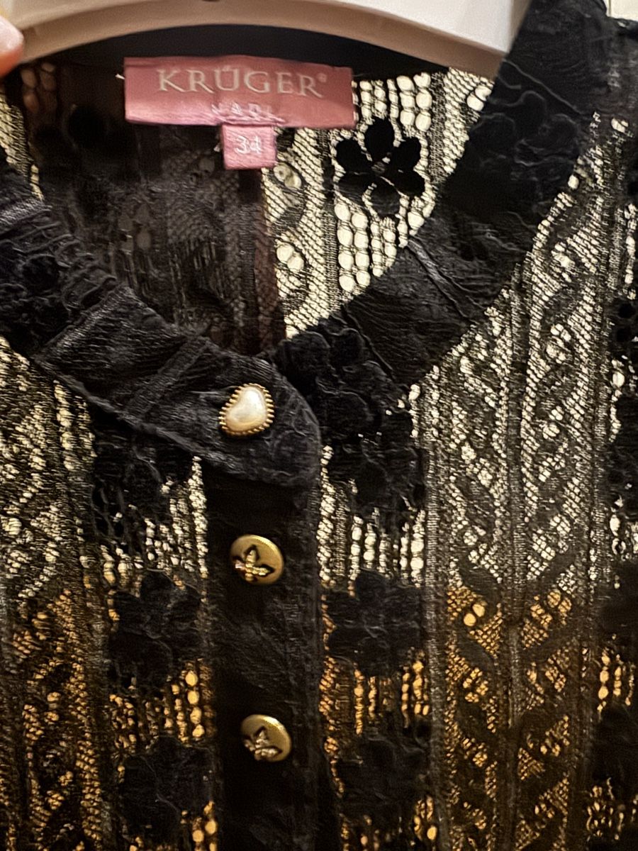 Krüger Blusen: Dirndl Bluse Schwarz 34/36 – Neu und originalverpackt aus Zürich von LuxuryJewellery
