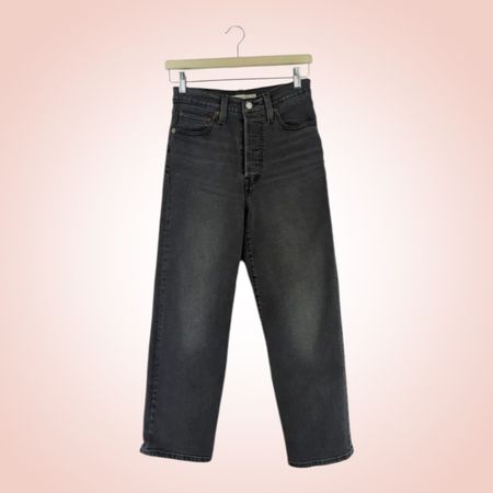 Levi's Damen Jeans Dunkelgrau – (W27) Ribcage Straight Ankle
