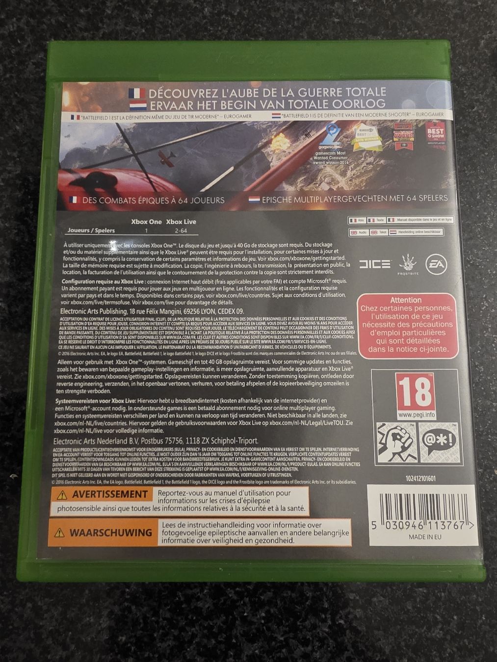 Spiele: Battlefield 1 Xbox One – Gebraucht aus Chavornay von Crash37 1
