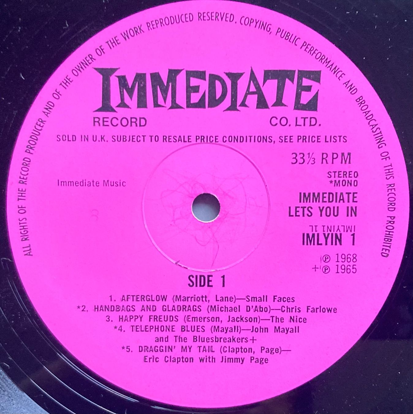 Dischi in vinile: DIVERS ARTISTES - IMMEDIATE LETS YOU IN – Usato da Poliez-Pittet venduto da Newtown-Records 2