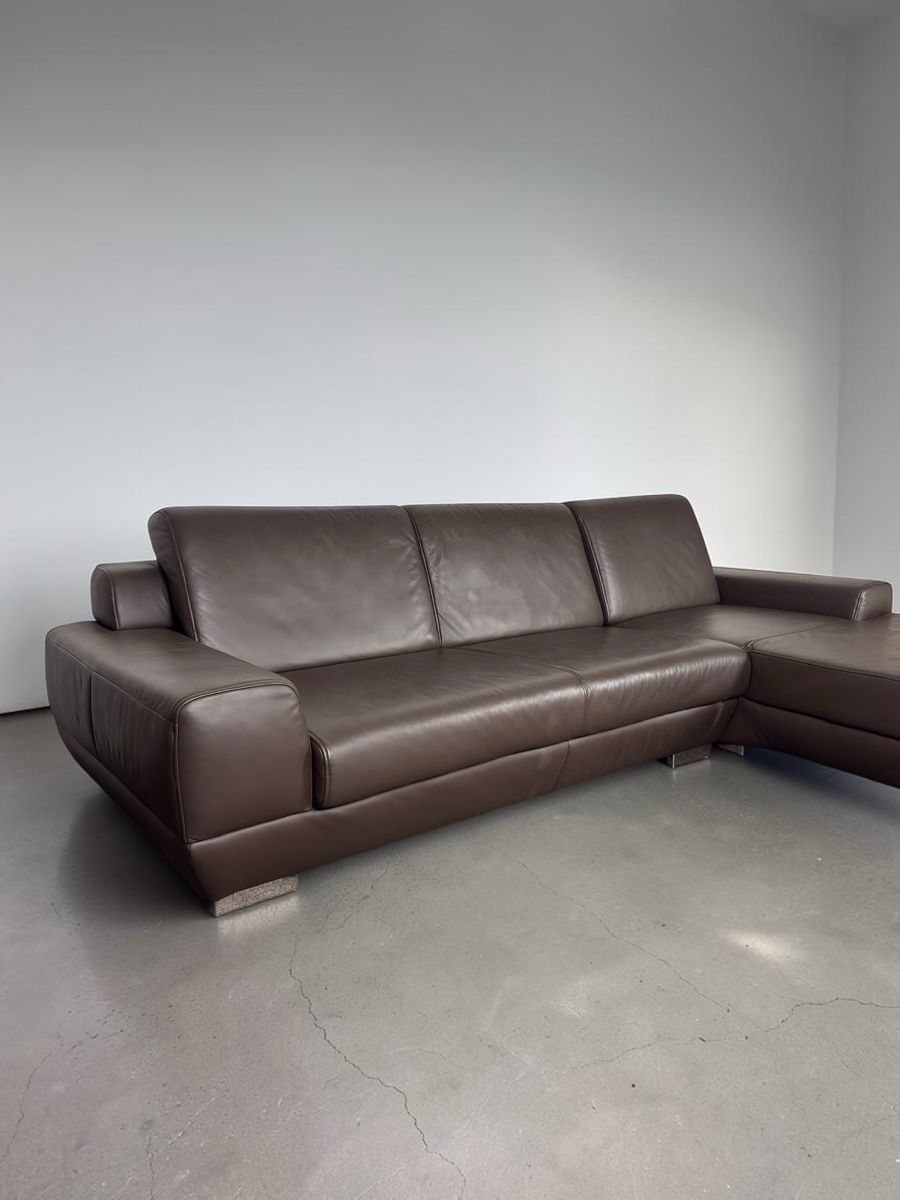 Divani: Ponsel Ecksofa Schokoladenbraun aus echtem Nubukleder – Usato da Bachenbülach venduto da Sofalab.swiss 7