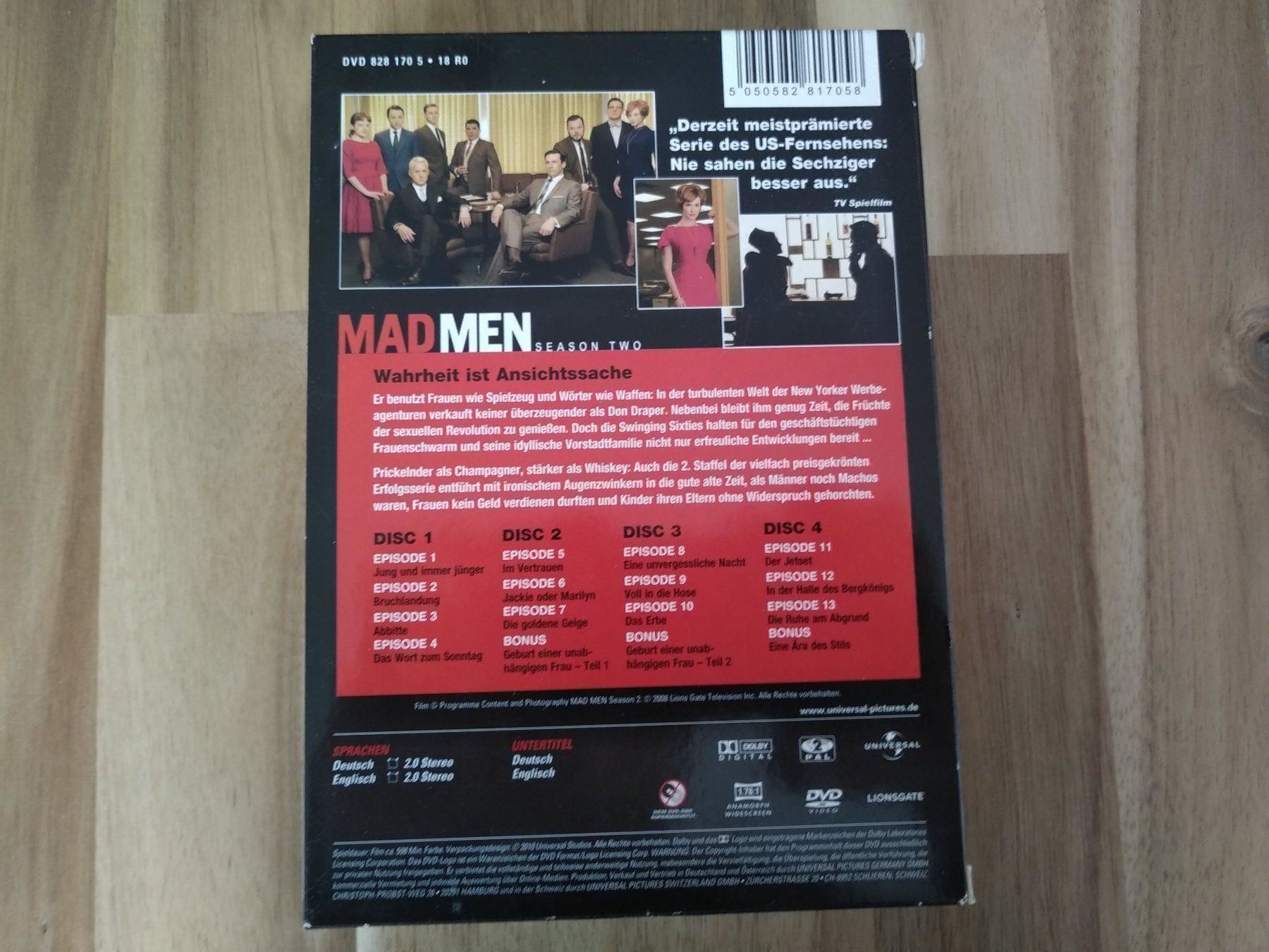 Tutti i DVDs: Mad Men - Season 2 – Usato da Olten venduto da prusik02 2