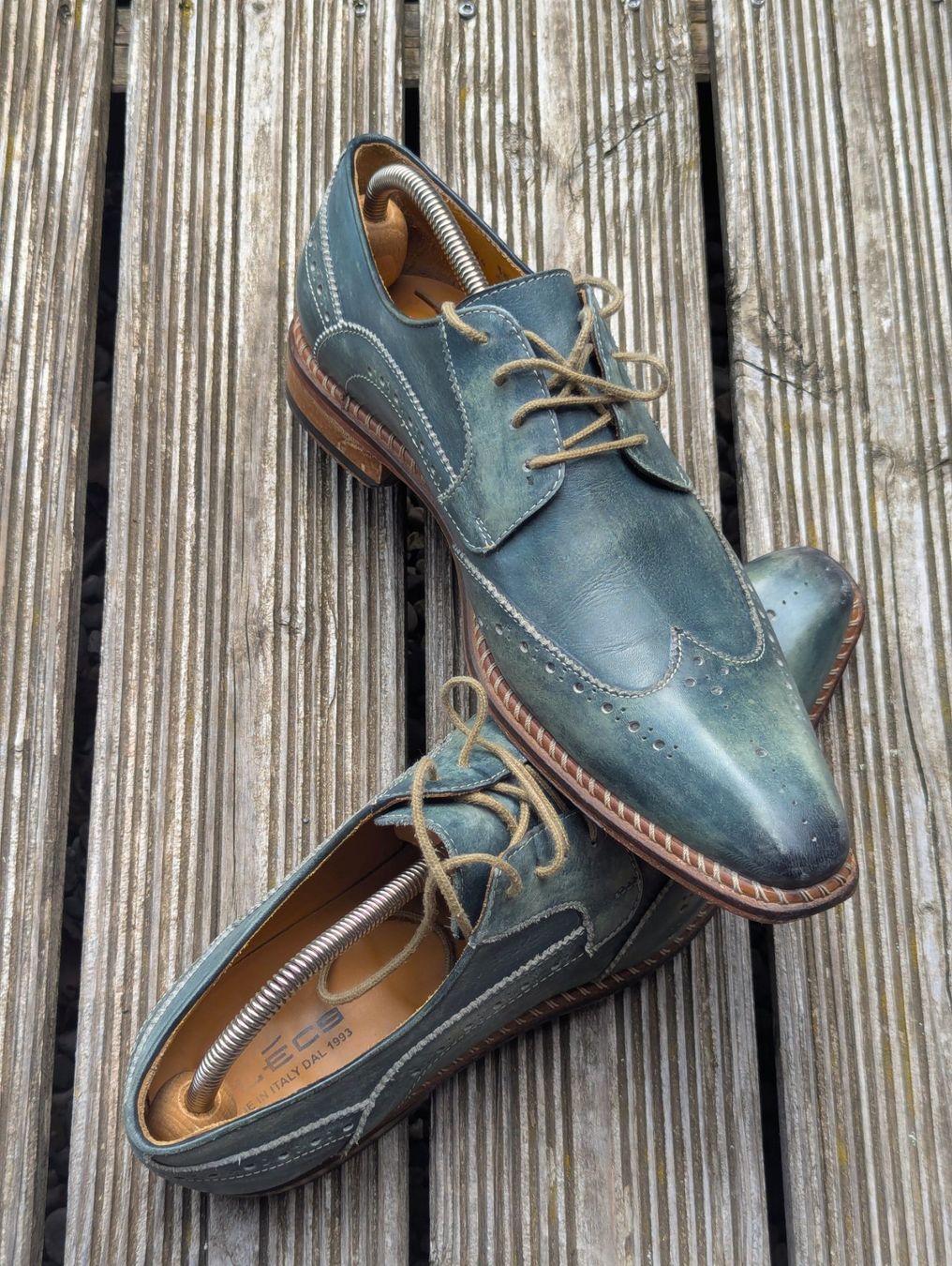 Scarpe da uomo: FLECS Glattlederschuh, grün, Blake-Verarbeitung – Usato da Thalheim AG venduto da epservices 2