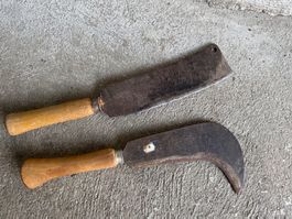 2 x Altes Metzgerbeil Haumesser