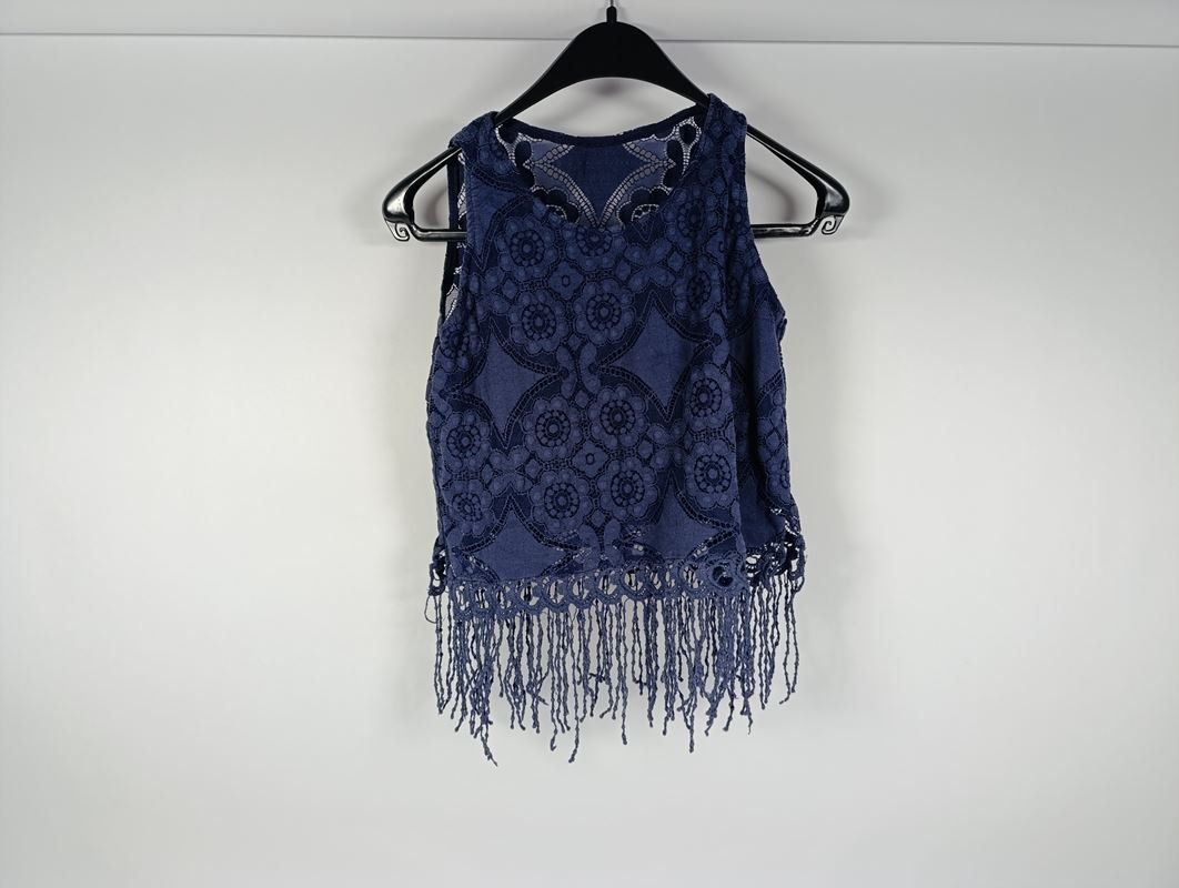 Top: Top bleu design floral – Usato da Thielle venduto da Plusvalue_Neuchatel
