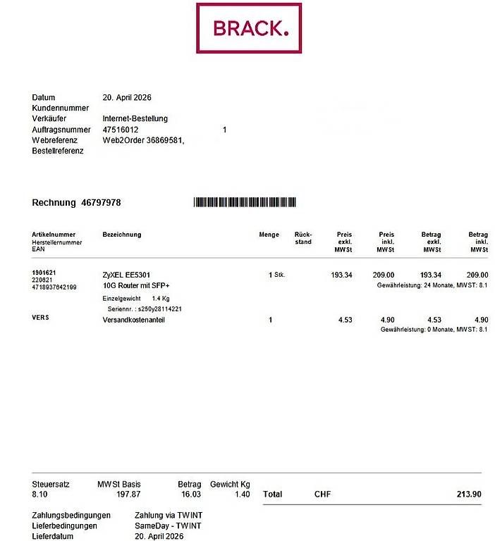 Modem & Router: ZyXEL EE5301 NEU – Usato da Greifensee venduto da AnkeDani 4