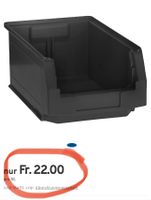 20 Stk. neue Sichtlagerkasten LF 322, ESD-leitfähig, schwarz