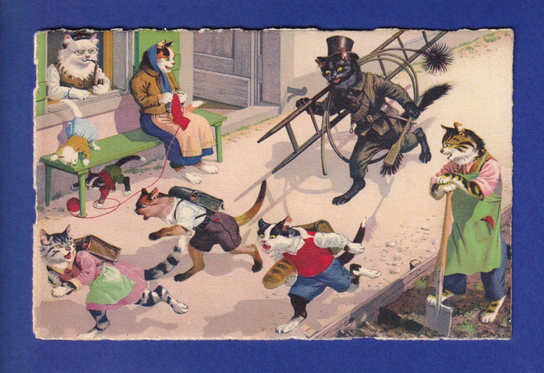 Cartes postales: CHAT - Chats humanisés // voir dos // – D'occasion à Pully par nicecards-shop