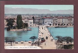 GENEVE - Pont et Quai du Mont-Blanc