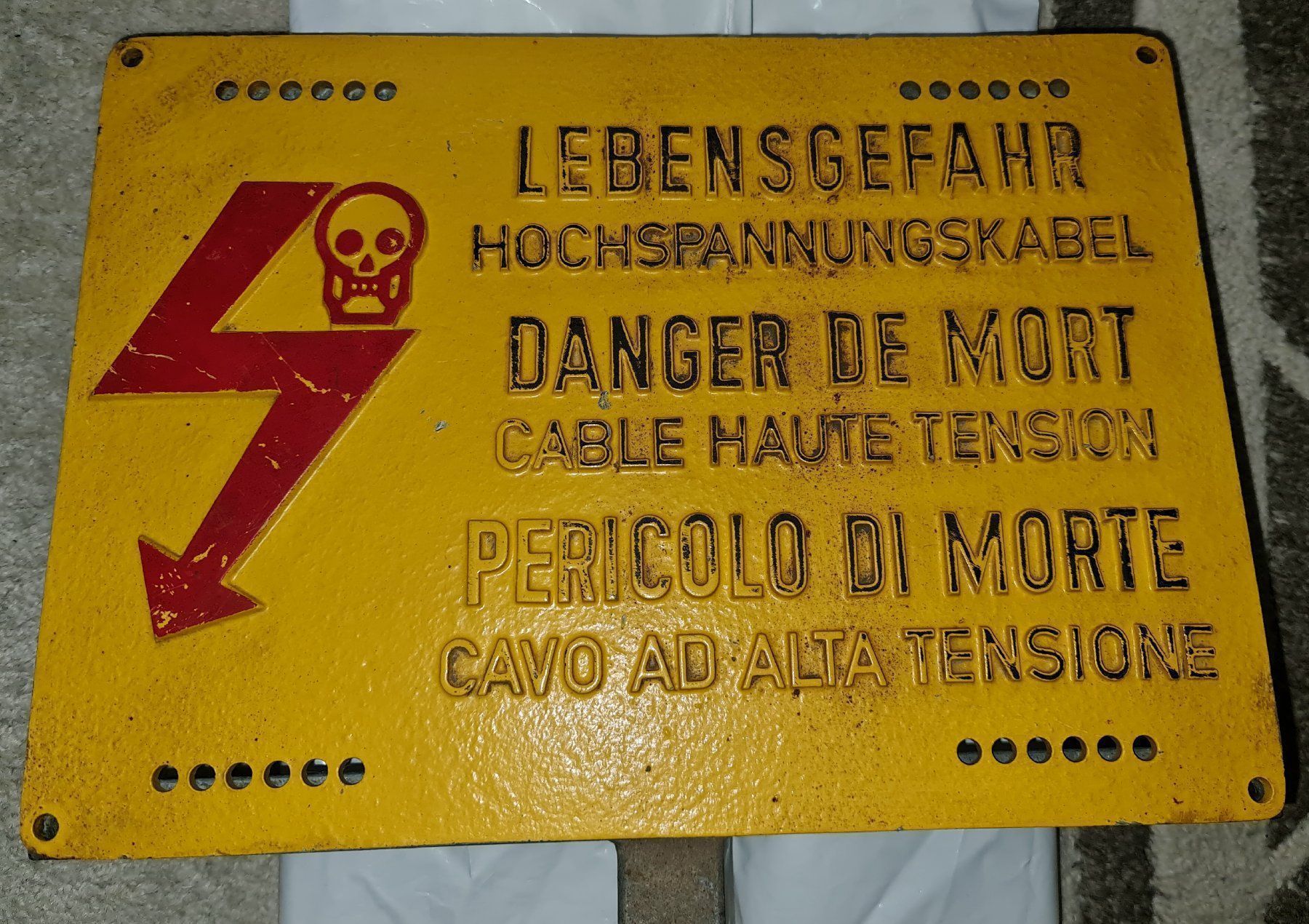 Insegne: Plaque danger de mort / métal léger – Usato da Cortaillod venduto da signep 7