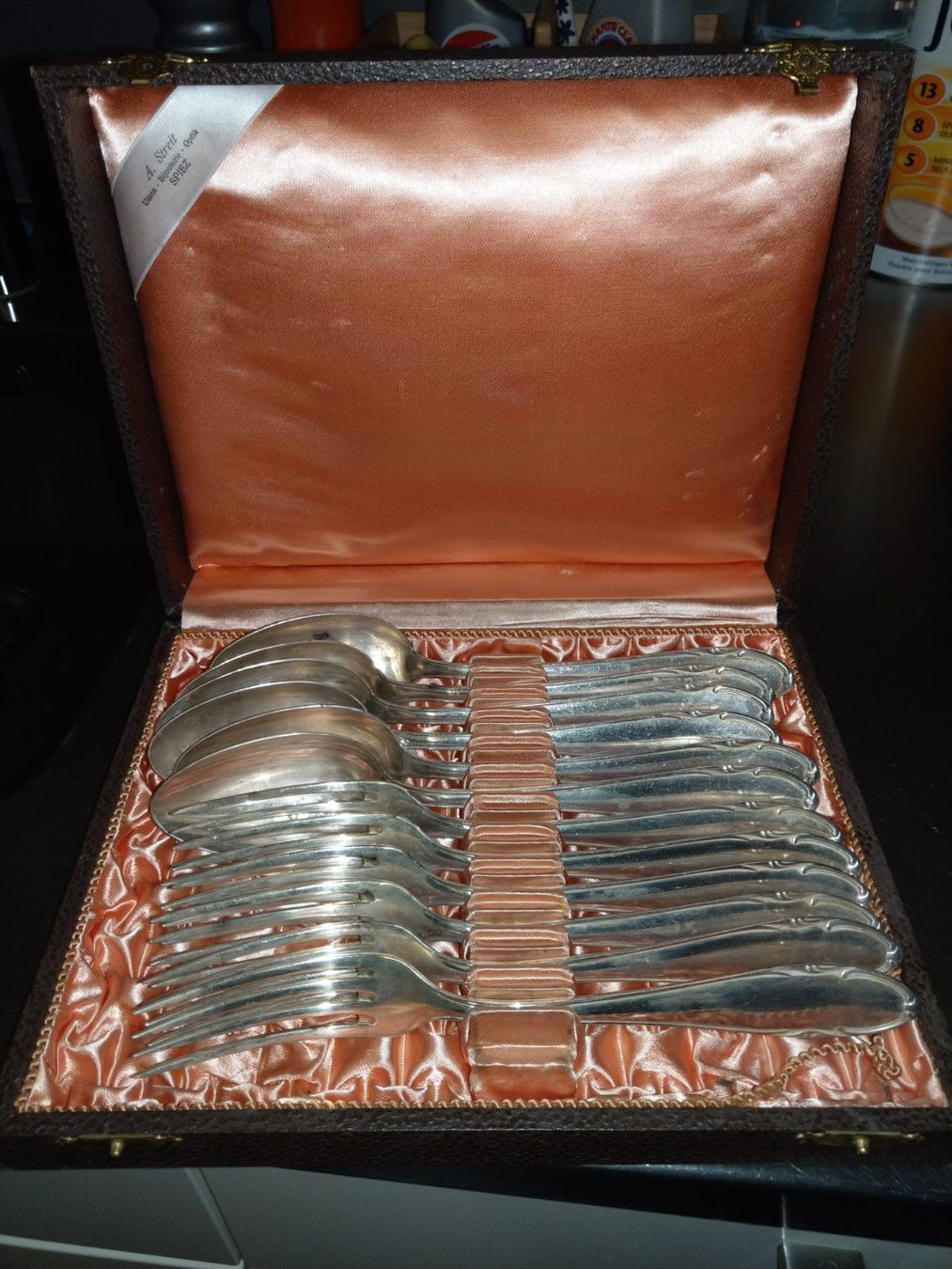 Set di posate: Silber Set 90-45 – Usato da Reichenbach i.k. venduto da Bcarlos