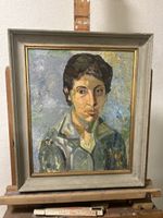 Ausdrucksstarkes expressionistisches Porträt – Öl auf Leinen
