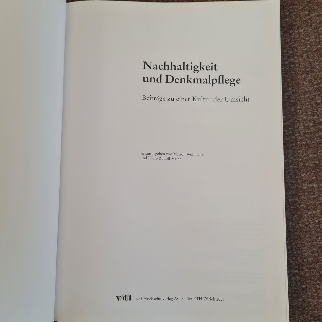 Libri: Nachhaltigkeit und Denkmalpflege – Usato da Basel venduto da Piscosour01 1