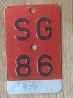 SG 86 - VELONUMMER - FAHRRADSCHILD - PLAQUE DE VELO - SG 86