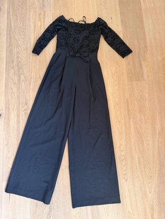 Damen Jumpsuit Schwarz Swing