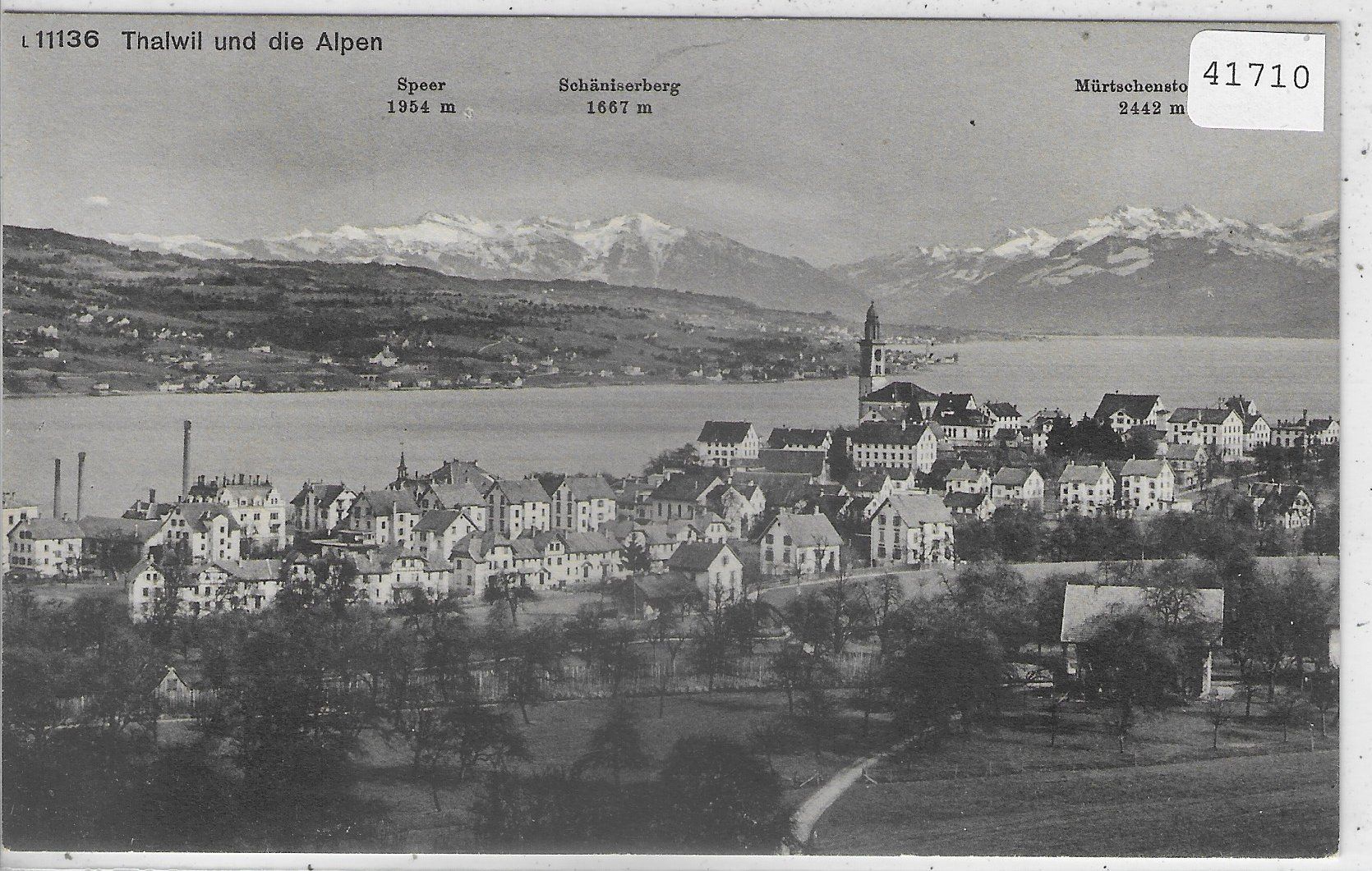 Cartoline postali: Thalwil und die Alpen – Usato da Ettingen venduto da Kartenplanet