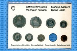CHF-Münzsatz 1975 stgl Jahrgangssatz --> portofrei <--