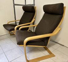2 IKEA Poäng Sessel Holz braun guter Zustand