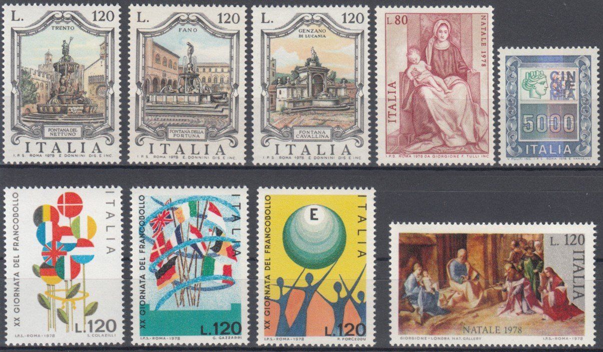 Tous les timbres: Italien 1978 postfrisch – D'occasion à Bürglen TG par StampGraf 3