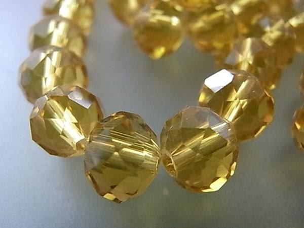Perle (finte): 10 Rondellen Glas facettiert gelb 8x6mm – Nuovo (secondo la descrizione) da Alpnachstad venduto da perlengaby