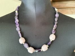 Unikat 💎 Neue Amethyst-Halskette