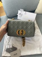 Dior Caro Medium Grey Bag