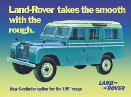 Blechschild 3D-LAND ROVER SERIES 2-BLAU - 30 x 40 cm