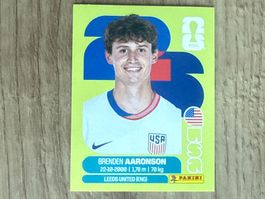 Panini FIFA World Cup 2026 Sticker Brenden Aaronson USA 17