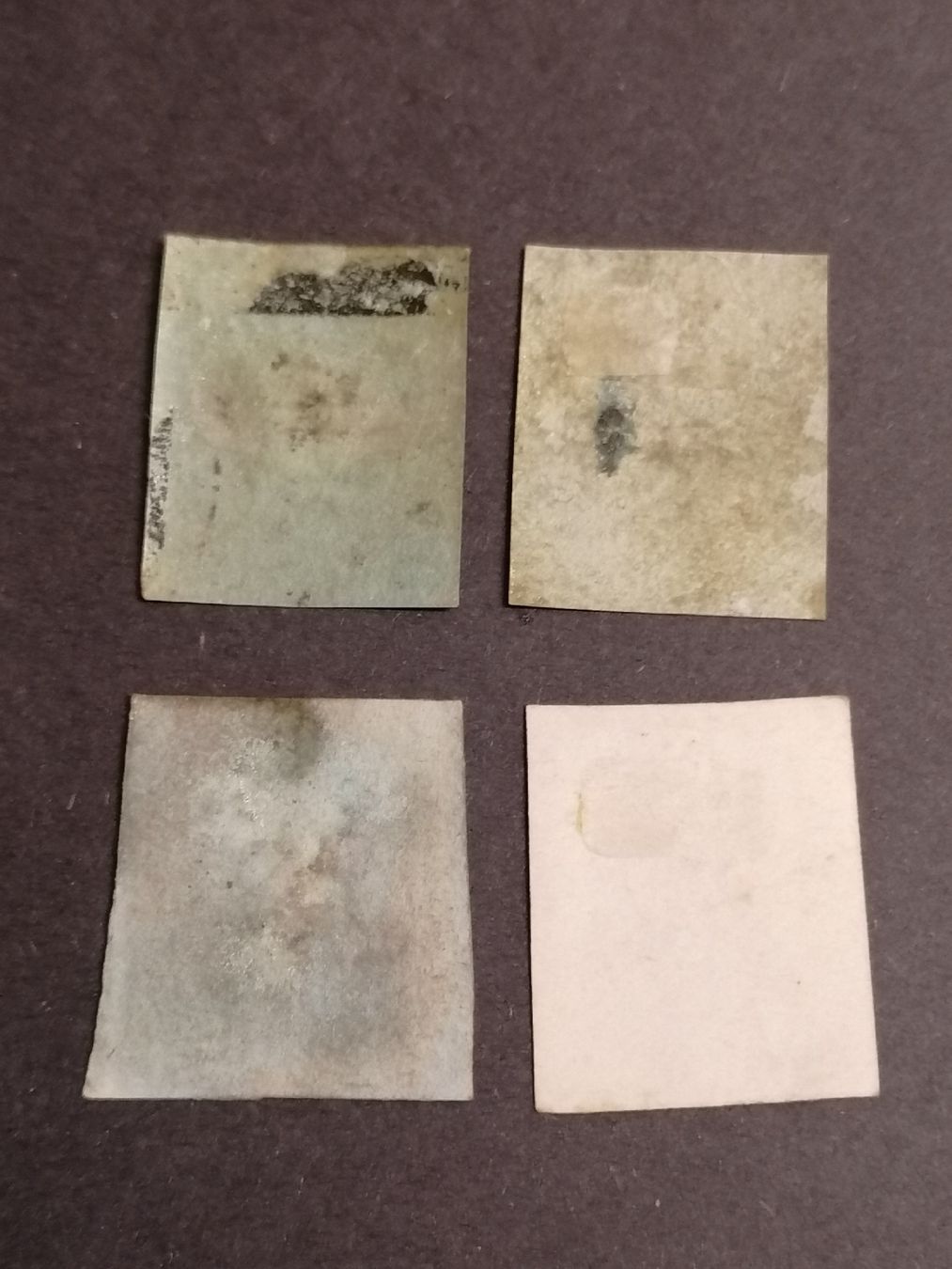 Alle Briefmarken: 4mal One Penny red 1841  – Gebraucht aus Happerswil von tschergi 1