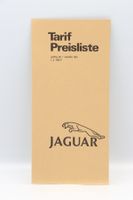Jaguar Preisliste 1984 Prospekt