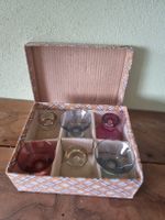 6 Bunte Likörgläser mit Originalbox 50er / 60er Rockabilly