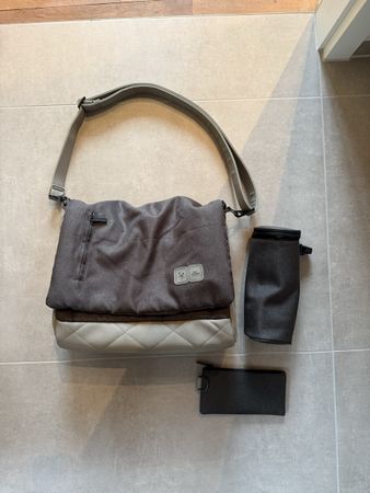ABC Design Wickeltasche braun beige mit Zubehör 