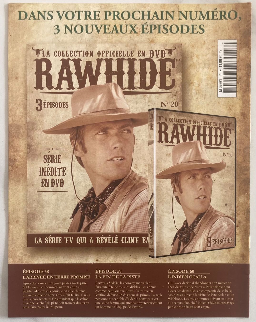Tutti i DVDs: CLINT EASTWOOD - RAWHIDE N°19 – Usato da Poliez-Pittet venduto da Newtown-Records 2