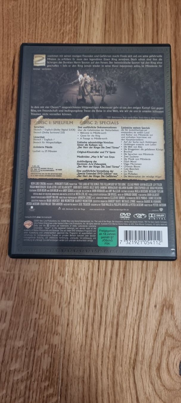 Alle DVDs: DVD: Der Herr der Ringe - Die Gefährten – Gebraucht aus Lachen SZ von allesweg78 1