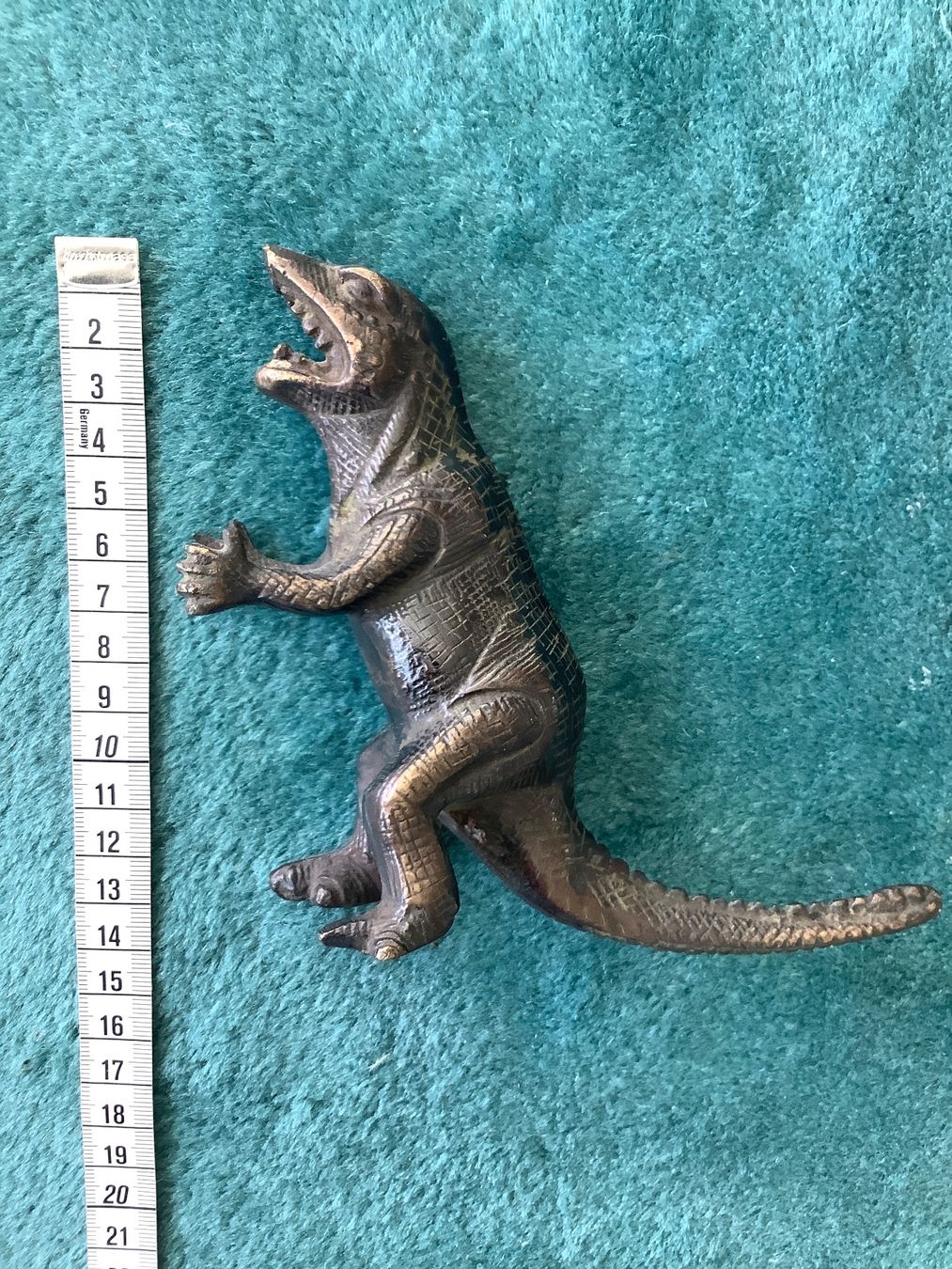 Statuette: Echse Dinosaurier aus Metall – Nuovo (secondo la descrizione) da Zürich venduto da Verde21 3