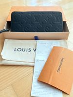 Louis Vuitton Zipped Wallet Black Monogram Leather New