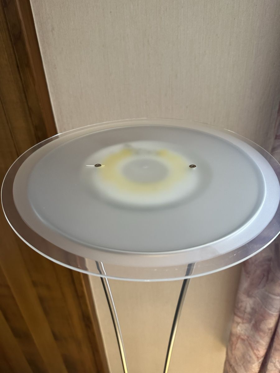 Lampadari & plafoniere: Deckenfluter mit Leselampe Metall silber – Usato da Rafz venduto da irbis42 2