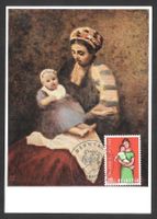 Maximumkarte Pro Juventute J195 ET 1.12.1962 Mutter und Kind