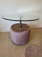 Aroldo Designer Beistelltisch – Glas, Samt & Holz
