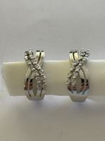 Ohrringe Weissgold 750 mit Diamanten guter Zustand