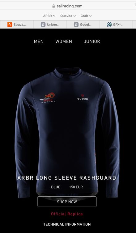 Sailracing Rashguard Long Sleeve Alinghi Red Bull Racing L (Neu und ...