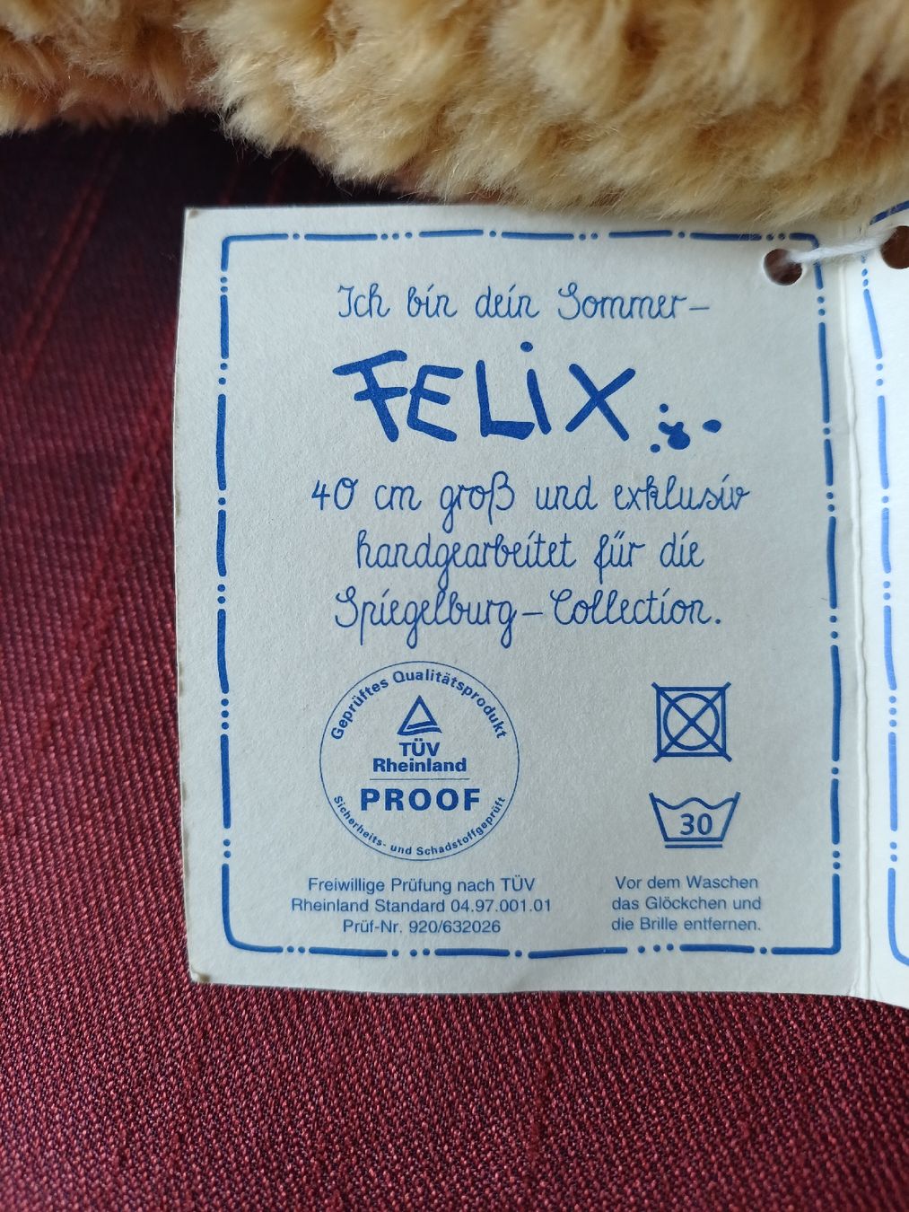 Statuette: Cooler Sommer-Felix aus Stoff – Nuovo (secondo la descrizione) da Gächliwil venduto da lesidees 6