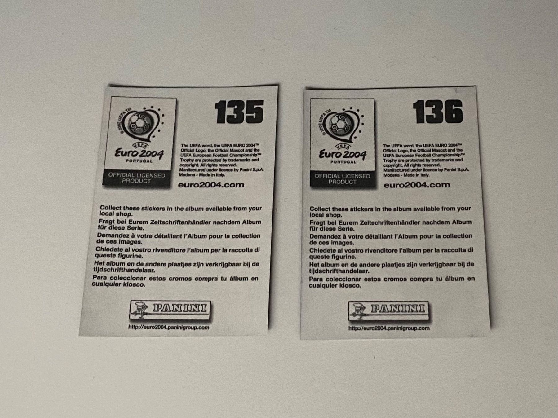 Panini Sammelbilder & Trading cards: 2 seltene Panini Bilder EM 2004. Team Schweiz – Gebraucht aus Hergiswil LU von FcMalkov 2