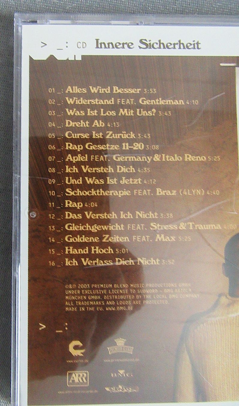CDs: CD - Curse - Innere Sicherheit – Gebraucht aus Auenstein von Padabimbim 2