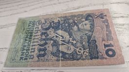 10 Schilling Notengeld Österreich 1927 guter Zustand